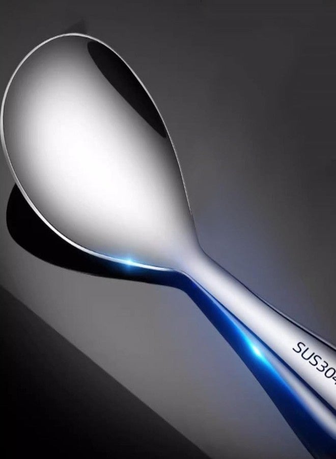 SHOWERORO Stainless Steel Rice Paddle Spoon 7.87In Nonstick Kitchen Serving Utensil for Home Restaurant Use - Image 3