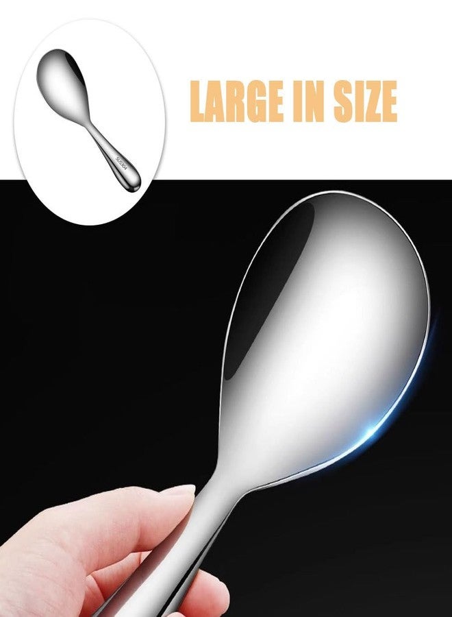 SHOWERORO Stainless Steel Rice Paddle Spoon 7.87In Nonstick Kitchen Serving Utensil for Home Restaurant Use - Image 5