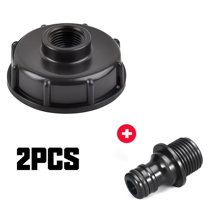 2pcs IBC Tank Fast Connect Adapters 1/2 Threaded Cap Kit for Garden Irrigation Rainwater Collection - Image 5