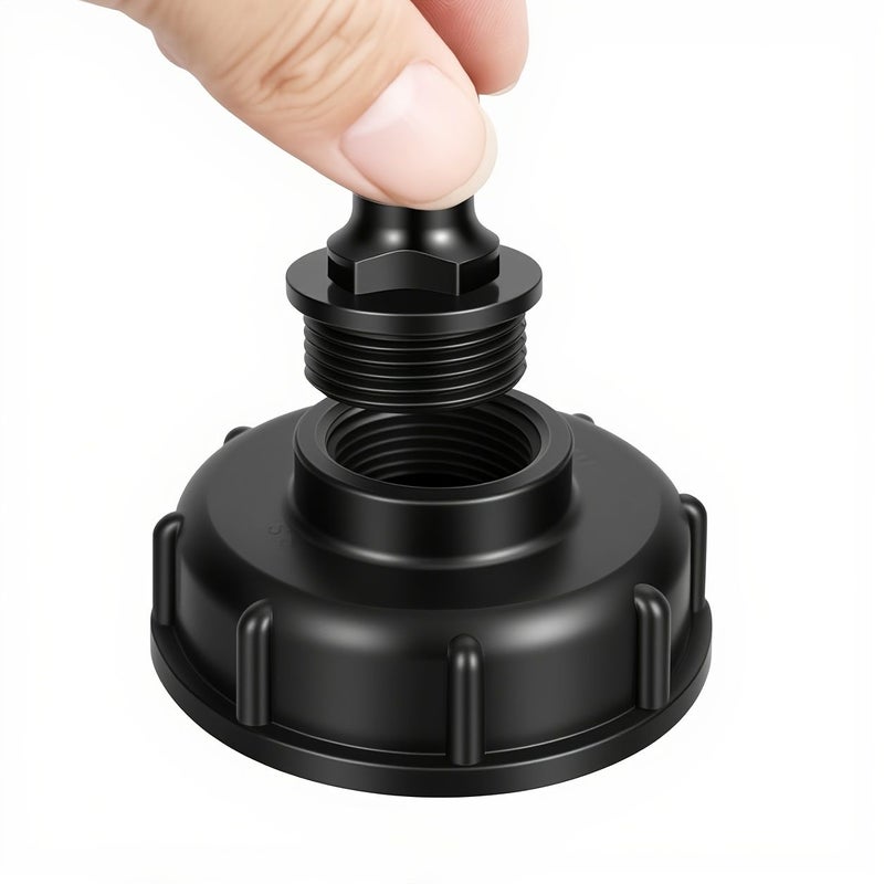 2pcs IBC Tank Fast Connect Adapters 1/2 Threaded Cap Kit for Garden Irrigation Rainwater Collection - Image 3