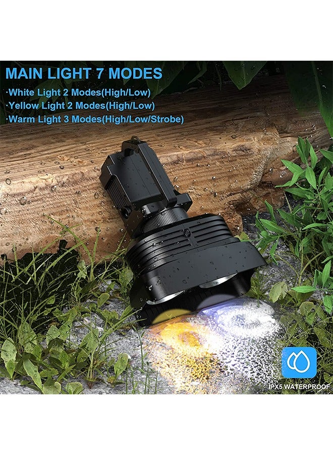 Multifunctional Camping Light, Rechargeable Led Flashlight, Outdoor Waterproof Searchlight, Large Capacity Flashlight with Tripod Stand, Suitable for Outdoor Camping/Mountaineering Activities  - Image 3