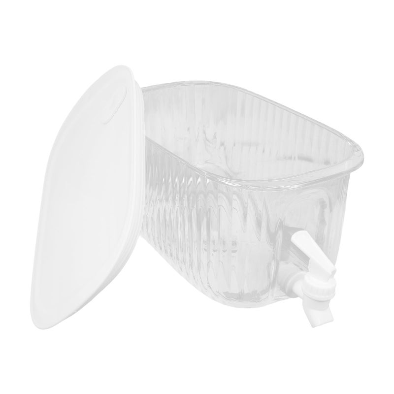 Beverage Dispenser Carafe: Large Capacity Fridge Drink Container - Clear Juice Spout Dispenser - Refrigerator Water Jug with Tap for Parties Home - Image 1