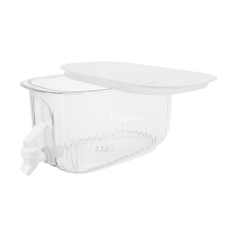 Beverage Dispenser Carafe: Large Capacity Fridge Drink Container - Clear Juice Spout Dispenser - Refrigerator Water Jug with Tap for Parties Home - Image 3
