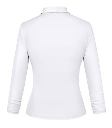 Hybrid & Company Women's Lightweight Casual Work Office Stretch Ponte Cardigan Blazer Jacket JK1131 White Medium - Image 3