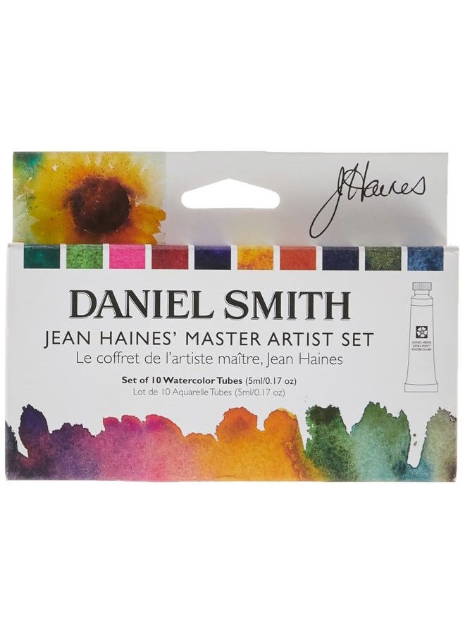 Daniel Smith Watercolor, 5ml tubes, Jean Haines Master Artist Set 10 Watercolor Tubes (total 10 pieces) 285610223, 0.17 Fl Oz (Pack of 10) - Image 1