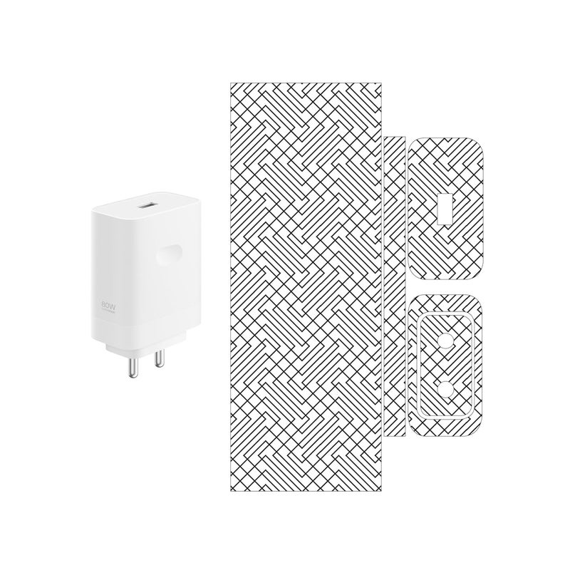 Compatible for Oppo & ONEPLUS SUPERVOOC (80W) - Charger/Adapter Skin Wrap (Design-10) (242)