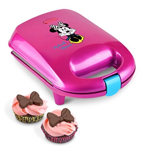 Disney Minnie Mouse Mini Cupcake Maker with Liners by Select Brands - Appliance for Convenient Baking - Small Kitchen Appliance with Nonstick Coating & Latching Handle - Cupcake Maker Kit with Manual - Image 1