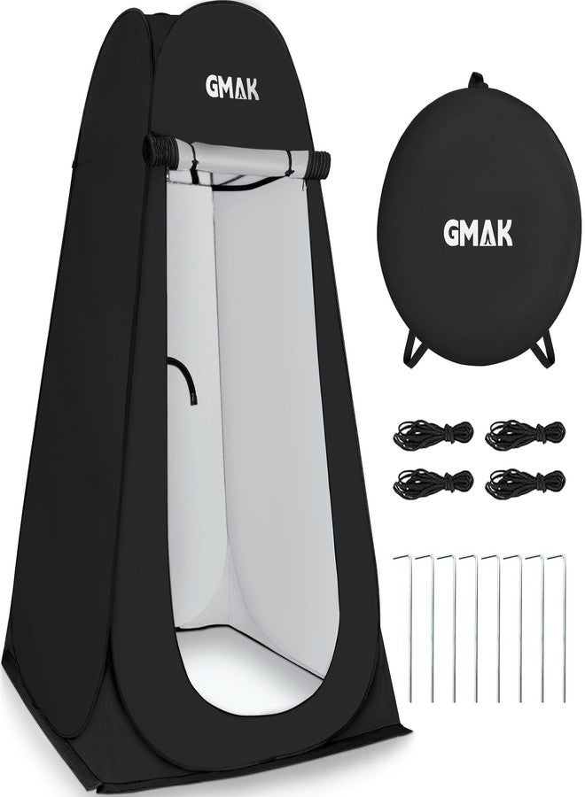 GMAK Pop Up Privacy Shower Tent, Portable Pop Up Beach Dressing Changing Room UV/Rain Outdoor Privacy Shelter Camping Tent, Shower Room Toilet Shelters for Outdoor Hiking Beach Picnic Fishing, Black - Image 1