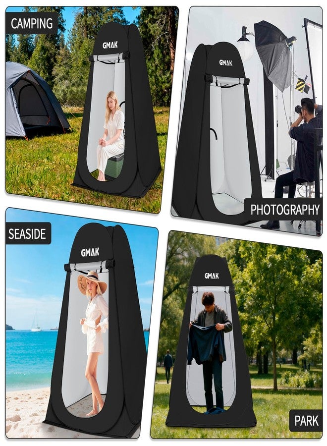 GMAK Pop Up Privacy Shower Tent, Portable Pop Up Beach Dressing Changing Room UV/Rain Outdoor Privacy Shelter Camping Tent, Shower Room Toilet Shelters for Outdoor Hiking Beach Picnic Fishing, Black - Image 5