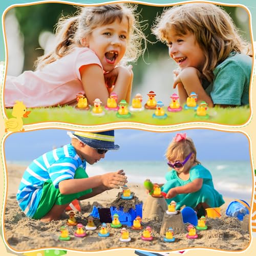 Arrowbash 100 Pcs Summer Mini Resin Ducks Hawaiian Tiny Duck Figurines Bulk Beach Pool Miniature Figures for Swimming Pool Garden Landscape Micro Decor Adults DIY Crafting - Image 4