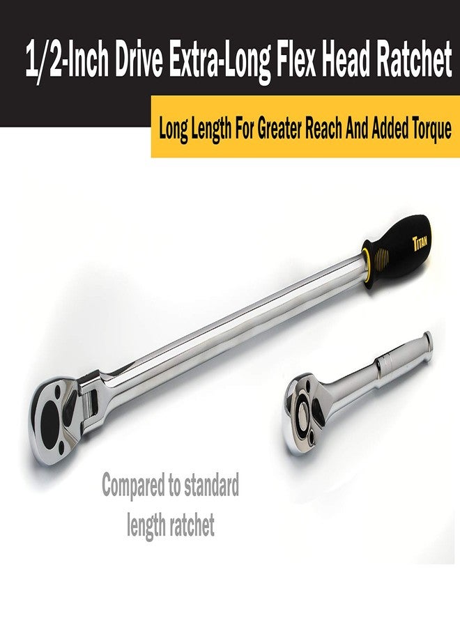 Titan 11302 1/2-Inch Drive x 24-Inch 36-Tooth Extra-Long Flex Head Ratchet - Image 3