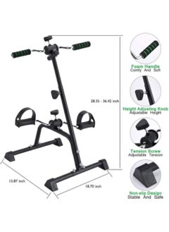Rock Pow Pedal Exerciser Bike Hand Arm Leg and Knee Stroke Recovery Equipment for Seniors Elderly physical therapy sit exercise with Foot Massage Roller Hand Arm Leg & Knee Rehabilitation Training  - Image 2