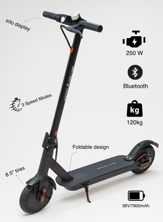 Electric Scooter | Economical Electric Scooter | Electric Scooter for Adults | Foldable Electric Scooter | 36V Voltage | 250W Motor | Headlights | Bluetooth Control | 3 Driving Modes | 120kg Weight Capacity - Image 1
