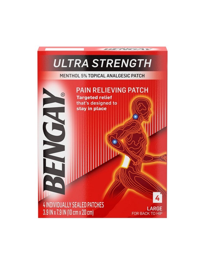 Bengay Ultra Strength, Pain Relieving Patch, Large Size, 4 Count - Image 1