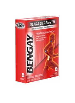 Bengay Bengay Ultra Strength, Pain Relieving Patch, Large Size, 4 Count  - Image 5