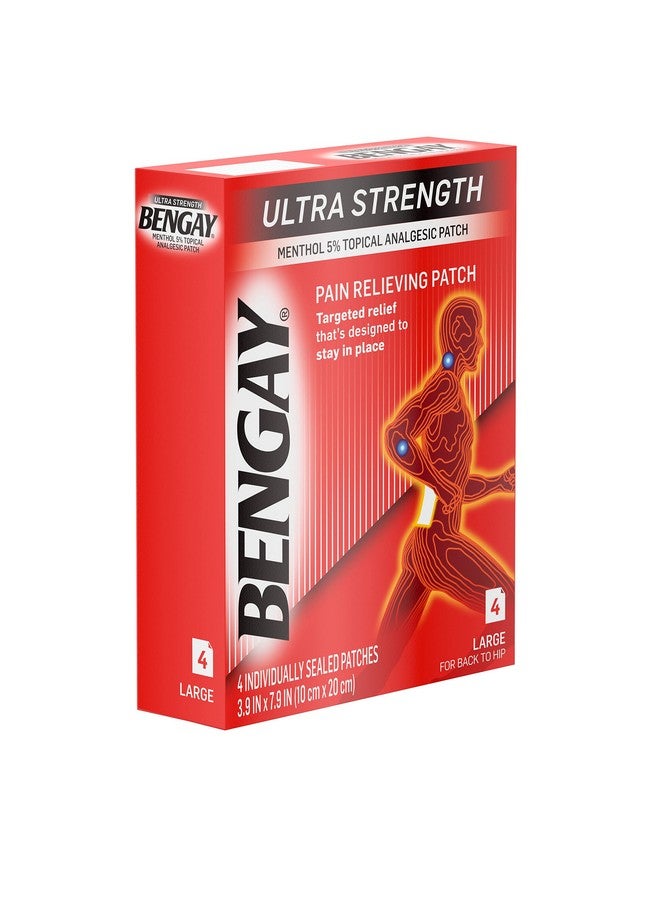 Bengay Ultra Strength, Pain Relieving Patch, Large Size, 4 Count - Image 5