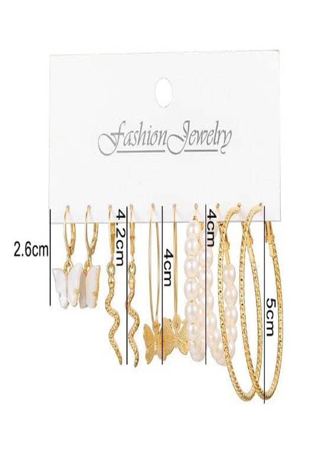 VIEN® Traditional Stylish Oxidised Combo Set Earrings for Women and Girls (5PAIR) - Image 3
