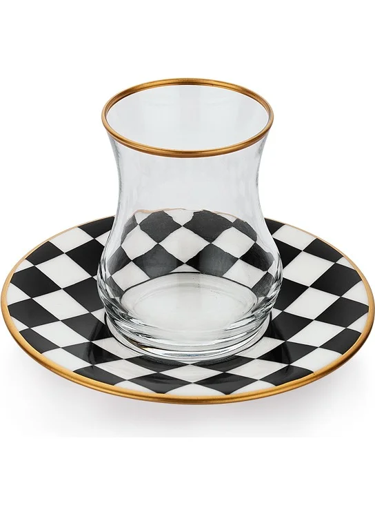 شيفر Saddle Tea Set for 6 People 12 Pieces-Black