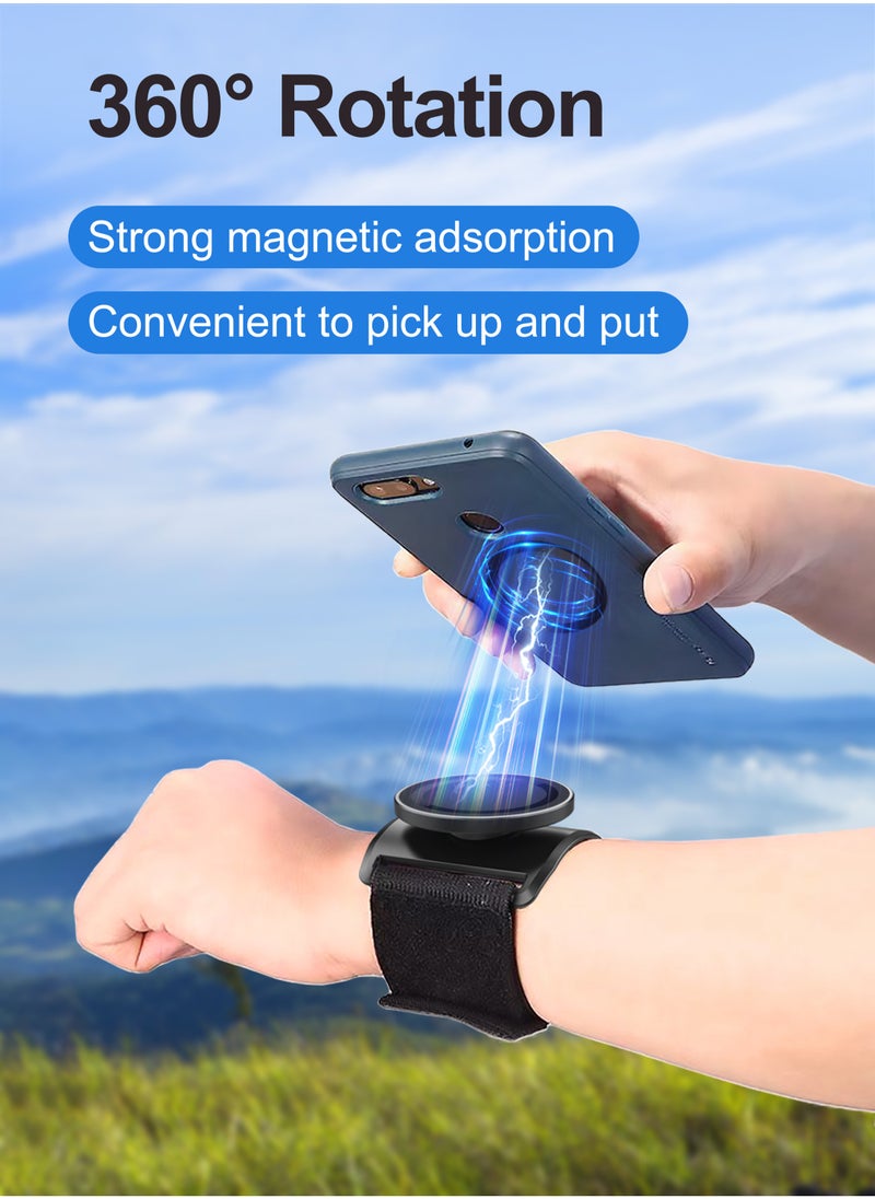Generic Arm mobile phone holder, Double fastening system with magnetic and silicone strap, 360° rotation and easy access to the screen, Suitable for running, fitness, cycling, climbing, yoga, jogging, hikin  - Image 4