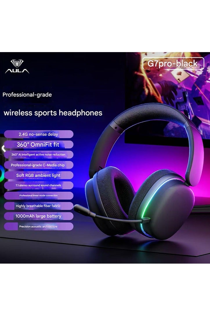 AULA G7 Pro Bluetooth Headset Wireless Tri-mode Esports Low Latency Intelligent Noise Cancelling High Sound Quality Game Headset - Image 1