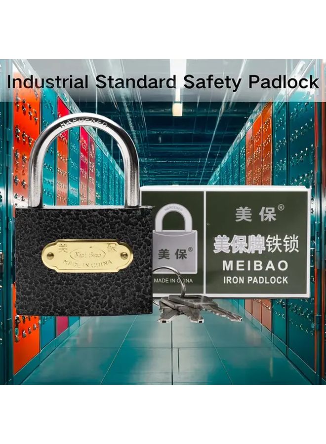 Gray Heavy Duty Waterproof Rustproof Padlock 32mm with 3 Keys - Image 3