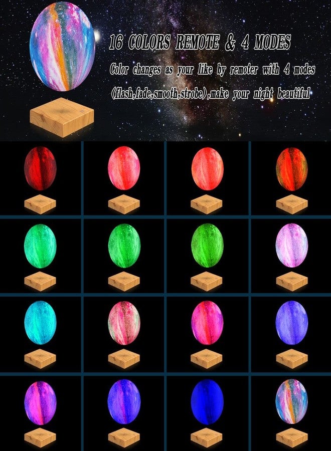 VGAzer Galaxy Levitating Globe Moon Lamp-16 Colors 3D Printed Levitation Moon Light - Image 2