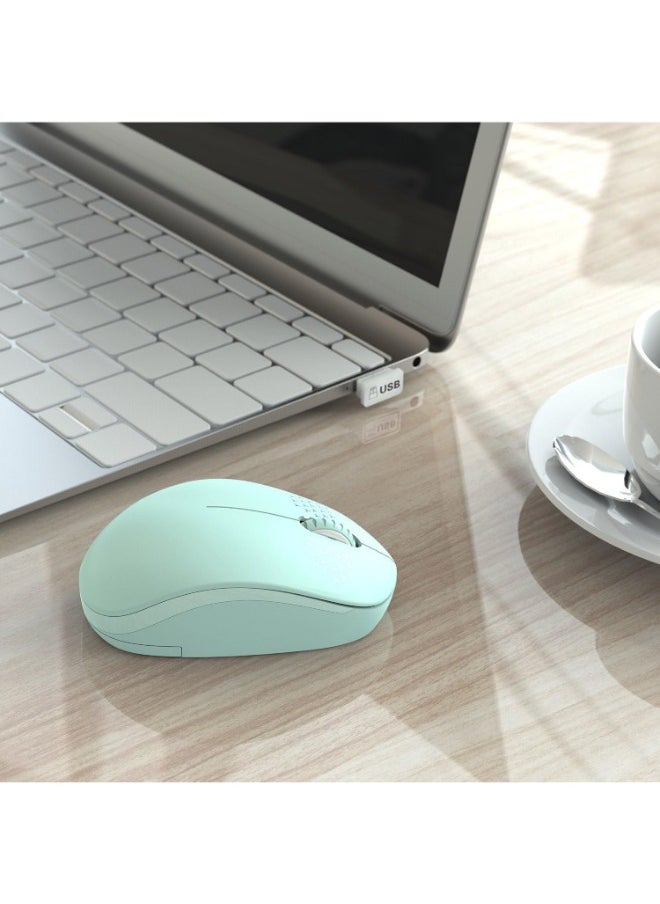 NXT - Wireless Mouse - 2.4G Cordless Mice with USB Nano Receiver Computer Mouse with Noiseless Click for Laptop, PC, Tablet, Computer, and Mac (A Mint Green) - Image 1