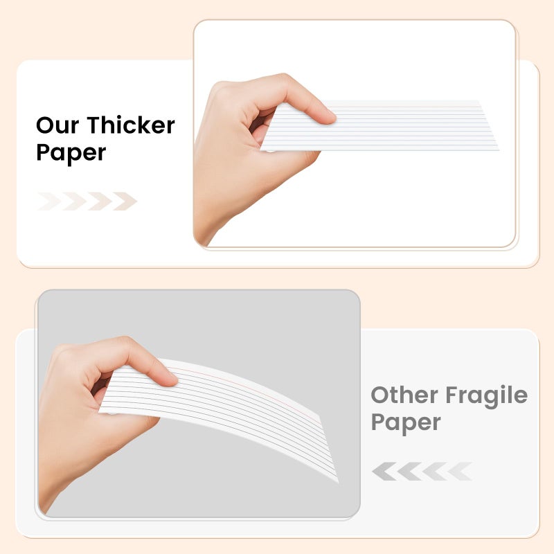 Ciphyfee Index Cards 3x5 Inch, 300sheets, Flash Cards,Ruled Lined White Note Cards Paper For Studying, Schools Supplies, College, Office And Home Organization, Note Taking Supplies - Image 3