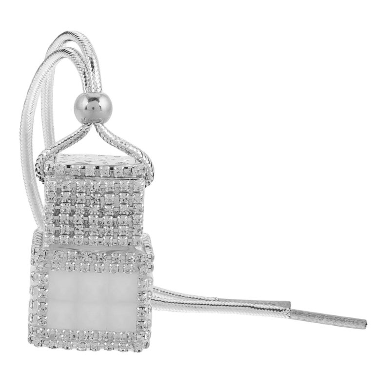 Black Crystal Car Perfume Diffuser Hanging Mirror Decor Rhinestone Ornament - Image 2