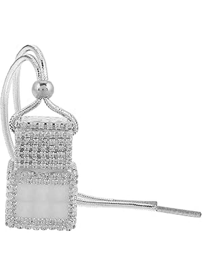 Black Crystal Car Perfume Diffuser Hanging Mirror Decor Rhinestone Ornament - Image 1