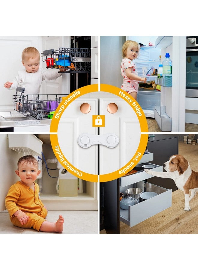 TriLink Cabinet Locks For Babies 6 Pack Baby Proofing Baby Safety Locks Child Locks For Cabinets Fridge Locks For Kids Strong Adhesive No Drillingdurablemultifunctional For Furniture Kitchen - Image 4