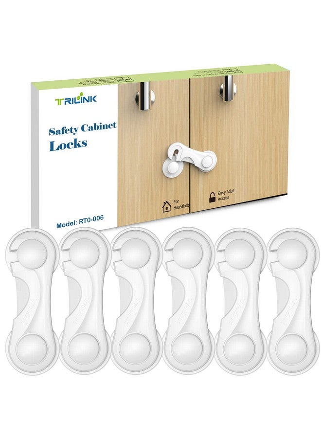 TriLink Cabinet Locks For Babies 6 Pack Baby Proofing Baby Safety Locks Child Locks For Cabinets Fridge Locks For Kids Strong Adhesive No Drillingdurablemultifunctional For Furniture Kitchen - Image 2