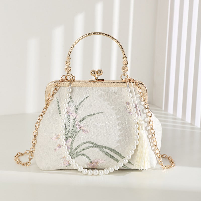 Chinese Style Crossbody Bag with Embroidery, Women - Image 1