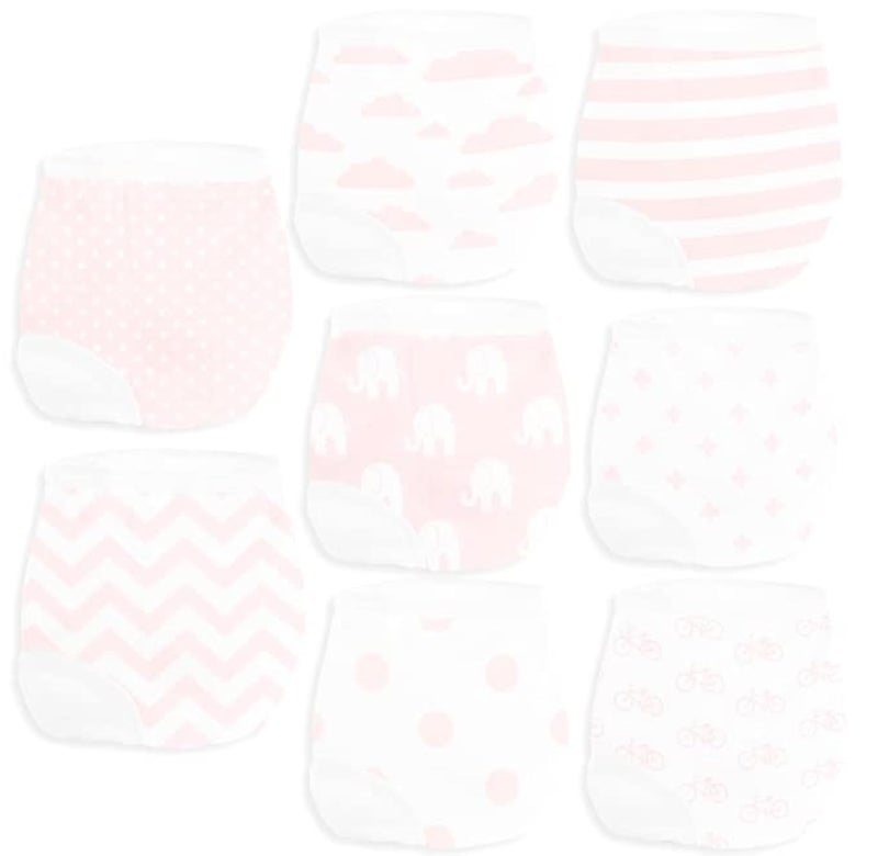 BaeBae Goods Potty Training Underwear for Girls 8 Piece, Absorbent Cotton Baby Toddler Training Pants for 12M Unisex Underpants - Image 1
