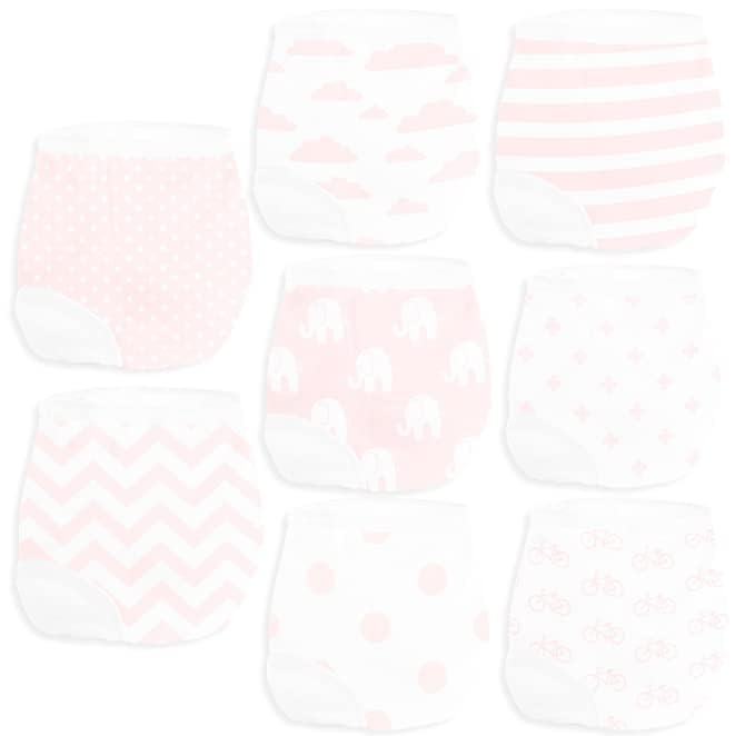 BaeBae Goods Potty Training Underwear for Girls 8 Piece, Absorbent Cotton Baby Toddler Training Pants for 12M Unisex Underpants - Image 2