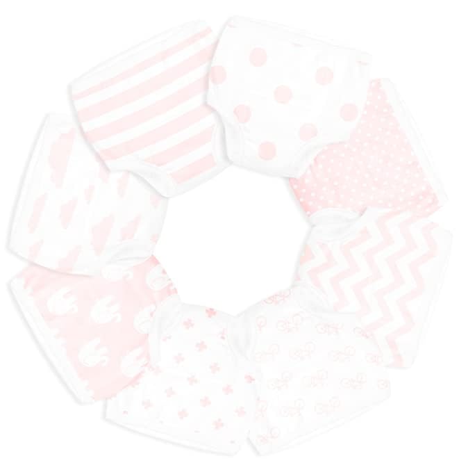 BaeBae Goods Potty Training Underwear for Girls 8 Piece, Absorbent Cotton Baby Toddler Training Pants for 12M Unisex Underpants - Image 4