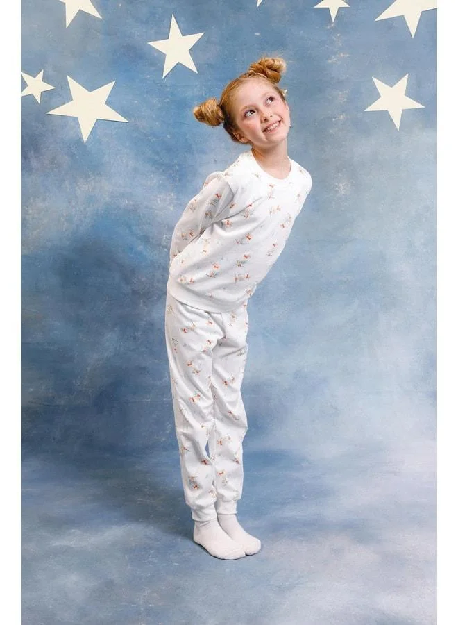 Perendi Girl's 100% Cotton Pajama Set.