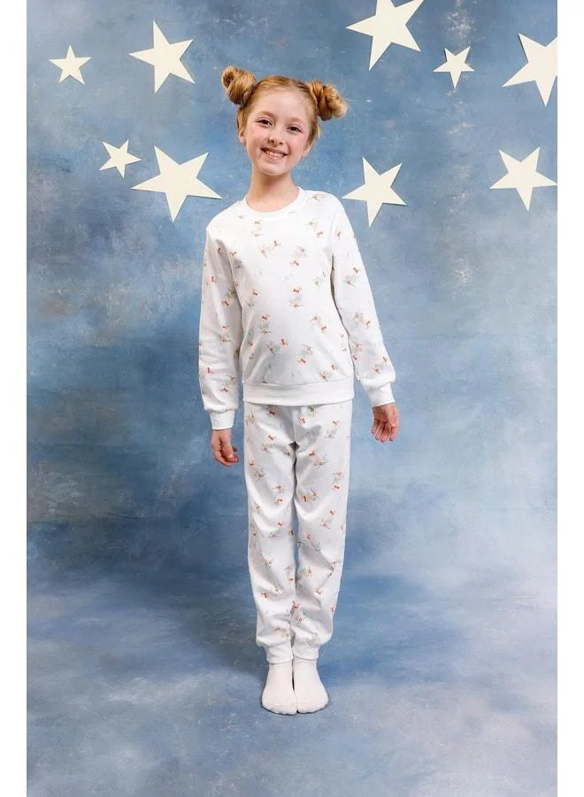 Perendi Girl's 100% Cotton Pajama Set.