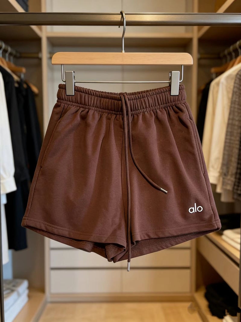 alo377 Reflective Shorts 2026 New Arrival - Multi-Color Mid-Waist Drawstring Pants for Men and  Women - Image 5