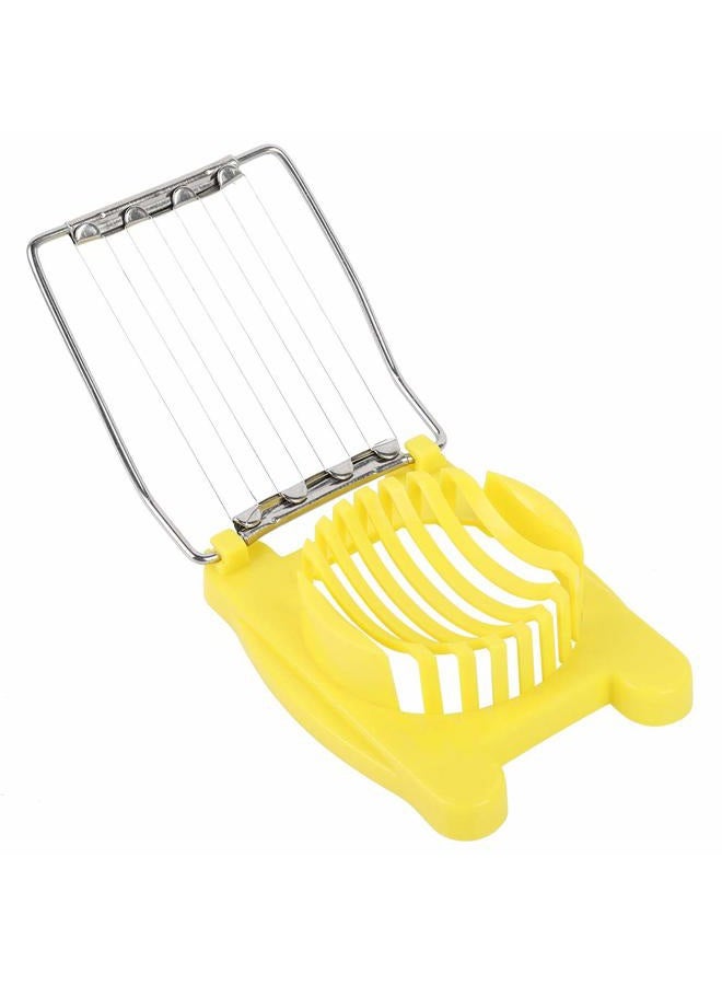 TOPINCN Heavy-Duty Plastic Egg Slicer with Stainless Steel Wires Multipurpose Boiled Egg Salad Slicer Strawberry Cheese Slicing Tools -Yellow - Image 3