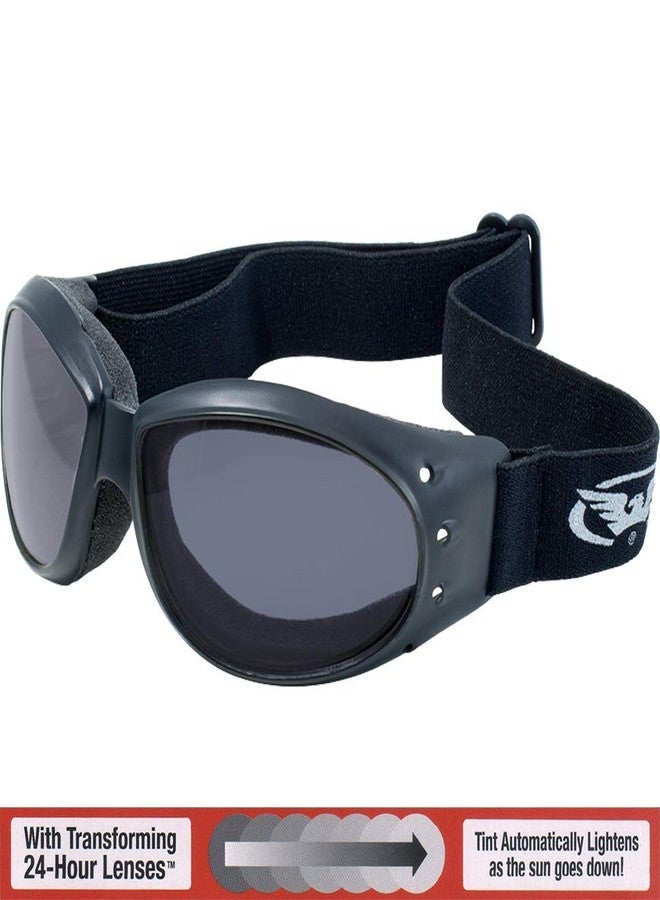 Global Vision Eliminator Motorcycle Goggles (Black Frame/Clear-Smoke Lens) - Image 2