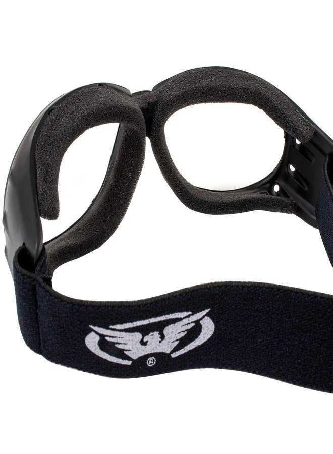 Global Vision Eliminator Motorcycle Goggles (Black Frame/Clear-Smoke Lens) - Image 4