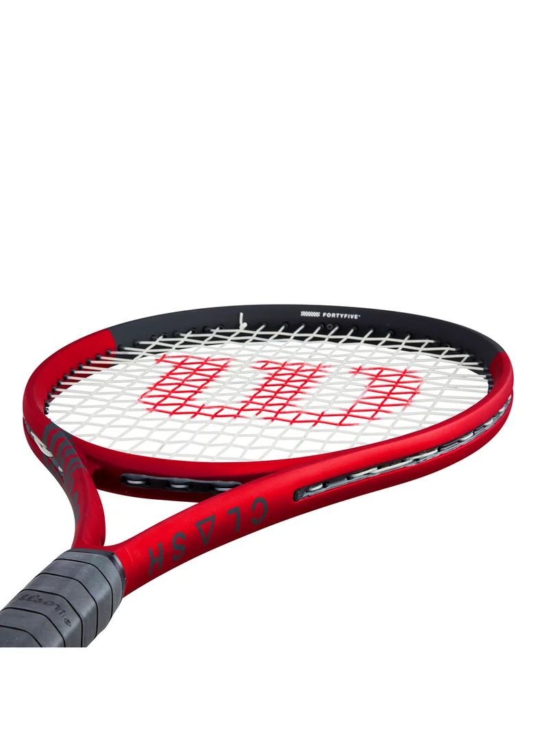 Wilson Clash 100Ul V2 Tennis Racket, 16X19, Adults, Intermediate/ Advanced - Red/ Black