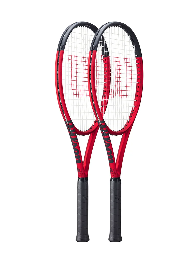 Wilson Clash 100Ul V2 Tennis Racket, 16X19, Adults, Intermediate/ Advanced - Red/ Black