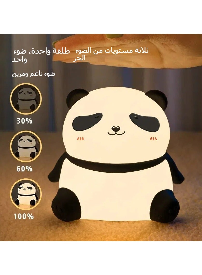 باندا شفاء مصباح سيليكون يعمل بالـ USB ضوء بجانب السرير لأجواء النوم ضوء ليلي إبداعي هدية كرتونية - Image 2