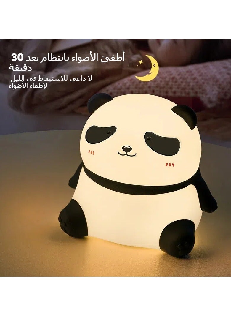 باندا شفاء مصباح سيليكون يعمل بالـ USB ضوء بجانب السرير لأجواء النوم ضوء ليلي إبداعي هدية كرتونية - Image 3