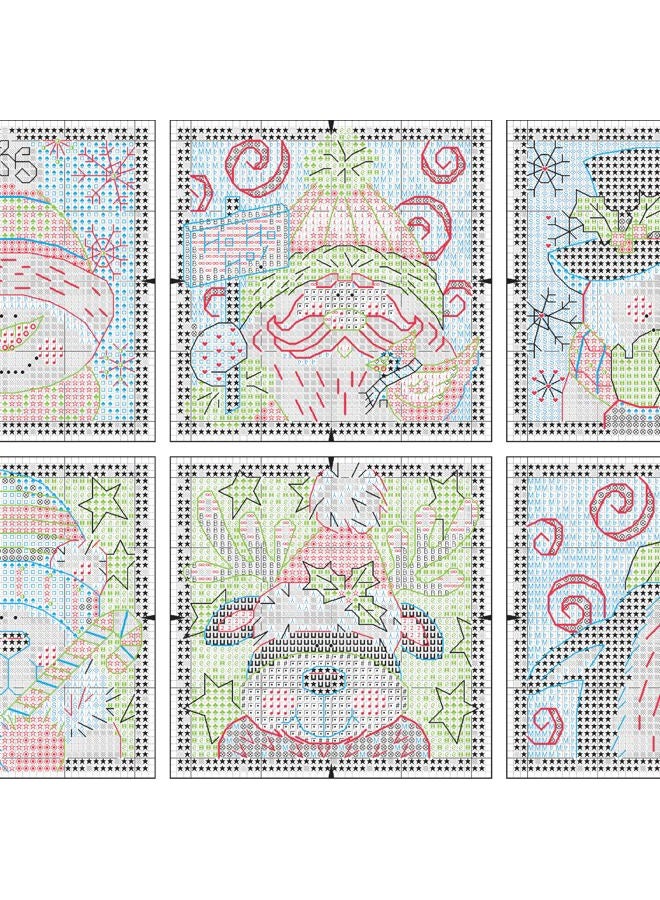 Dimensions Counted Cross Stitch Christmas Pals Ornament Kit, 6 pcs - Image 4