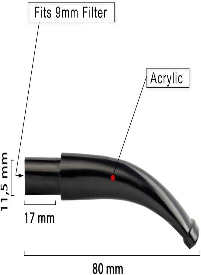 Dr Watson Dr. Watson - Mouthpiece Stem Replacement for Tobacco Pipe, Bent, fits 9mm Filter - Image 5