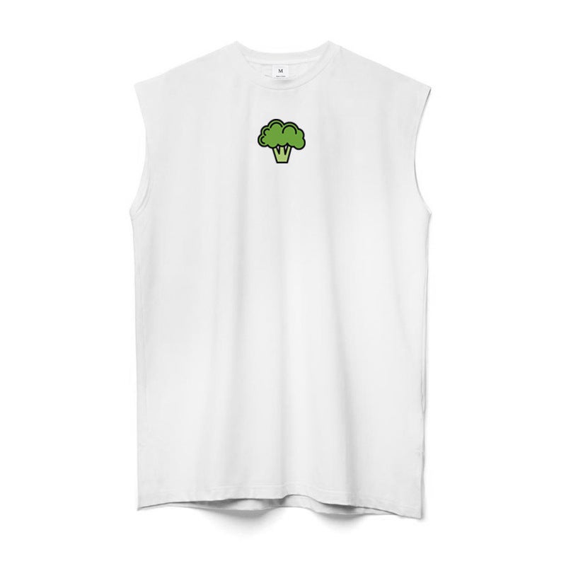 Summer Sleeveless T-shirt Mesh Sports Vest Mens Waistcoat ins Solid Color Loose Casual Hurdle Fitness Running Black - Image 5
