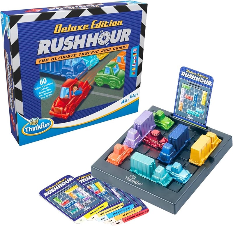 ثينك فان { "titleAr": "لعبة تعليمية Ravensburger Rush Hour Deluxe (FR) (60 قطعة)" "detailsAr": "موثوقة من قبل العائلات حول العالم - بمبيعات تزيد عن 50 مليون قطعة، ThinkFun هي الرائدة عالميًا في ألعاب التفكير والمنطق. تساعد على تطوير المهارات ال - Image 3